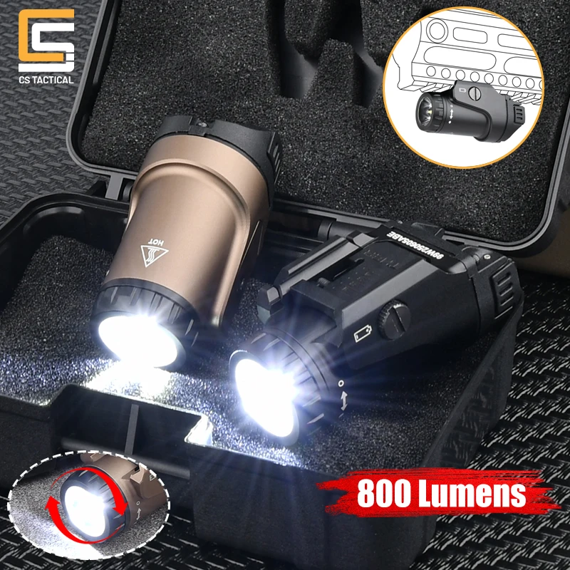 

Tactical Airsoft SG Pistol Flashlight WADSN Metal Mini Strobe Light Hunting Gear LED Lamp M1913 X300 X400 PEQ15 NGAL XC2