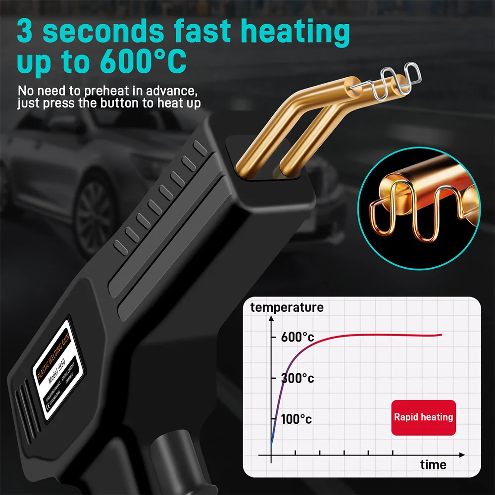 50W 플라스틱 용접기 기계 핫 스테이플 키트, 플라스틱 용접 건 키트, 자동차 범퍼 수리 키트, 플라스틱 수리 키트