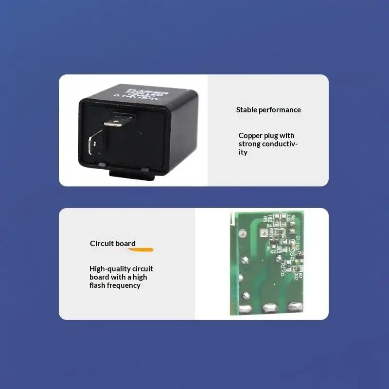 【CR】12v Flash Fast Blink 2 Pin Car Flasher Relay To Fix Turn Signal LED Light Issues