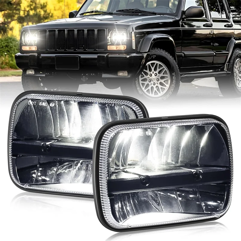 

Автомобильная 5X7 "7x6" квадратная светодиодная фара дальнего света для Jeep Wrangler YJ Cherokee XJ Toyota Pickup Nissan GMC Ford Lamp