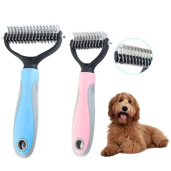 Double-Sided Pet Deshedding Brush 1