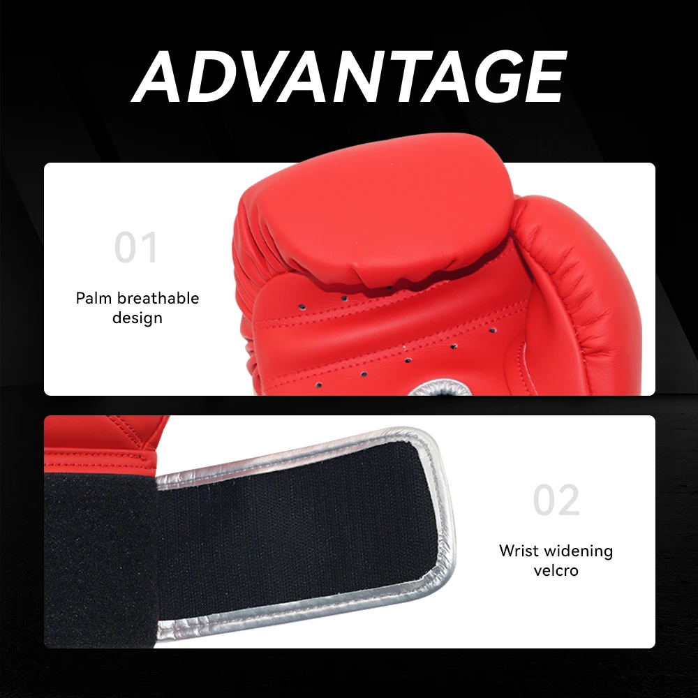 Raja Rękawice bokserskie Mężczyźni Kobiety MMA Prawdziwa skóra bydlęca lateksowa Pro Training Sparring Muay Thai Punching Bag Mitts 12 14 16oz