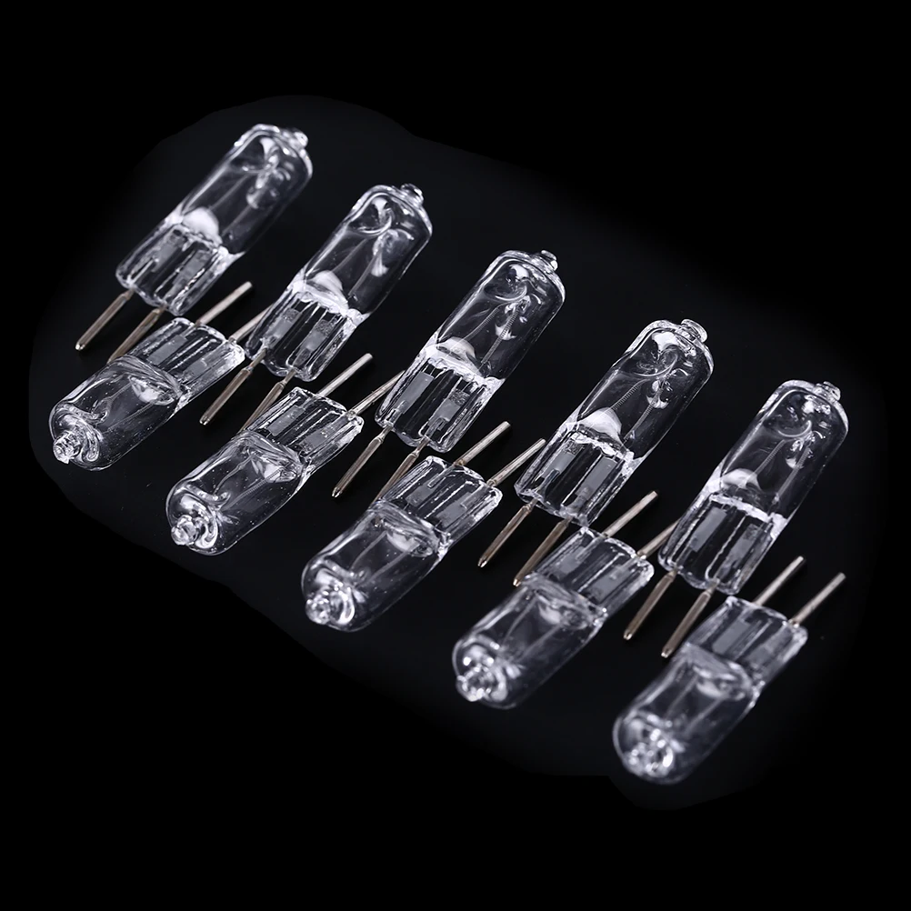 5Pcs 220V G5.3 35W/50W Base Halogen JC Type Bulbs Light Lamp Bulb Yellow Light