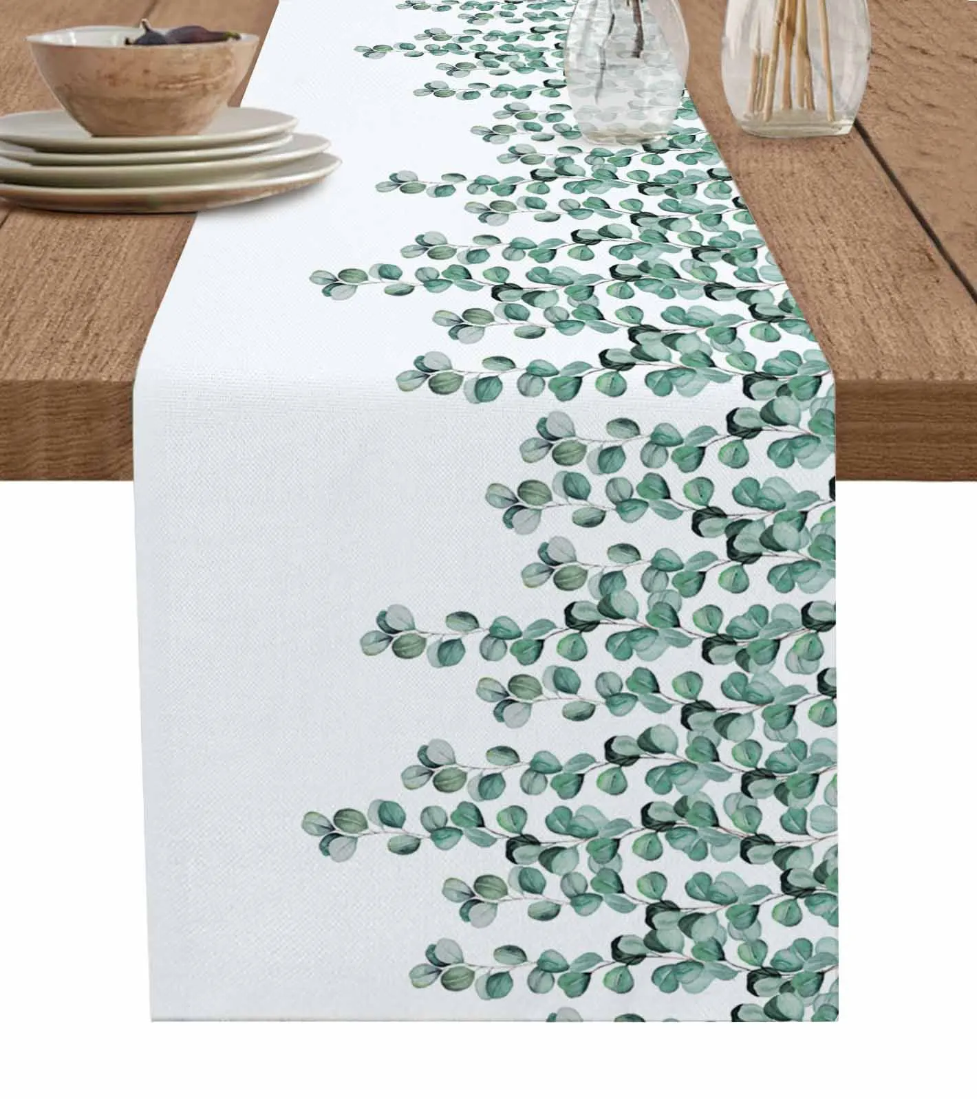 Eucalyptus Leaf Branches Table Runner Decoration Home Decor Dinner Table Decoration Table Decor