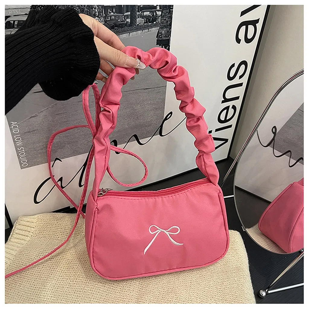Nylon Shoulder Bag Lightweight Crossbody Underarm Bag Dumpling Bag Versatile For Women'S Daily Use Daily Commuting Casual