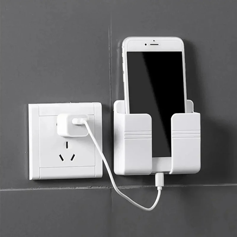 Multifunktion stanz frei Wand Aufbewahrung sbox Organizer TV-Fernbedienung hängen montiert Handy-Stecker Lade halter