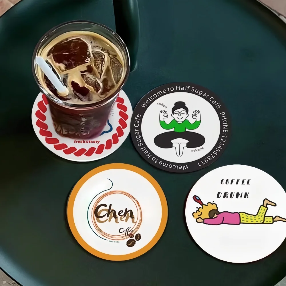 Custom Photo Paper Square and Rotundity Coasters, Party Beer Mats,Stain-Resistant and Portable for Home,Hotel,Wedding,Restaurant