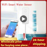 Tuya Smart Flood Leakage Sensor Remote Monitor WiFi Water Overflow Level Detector Water Leak Sensor Security Sound Alarm System