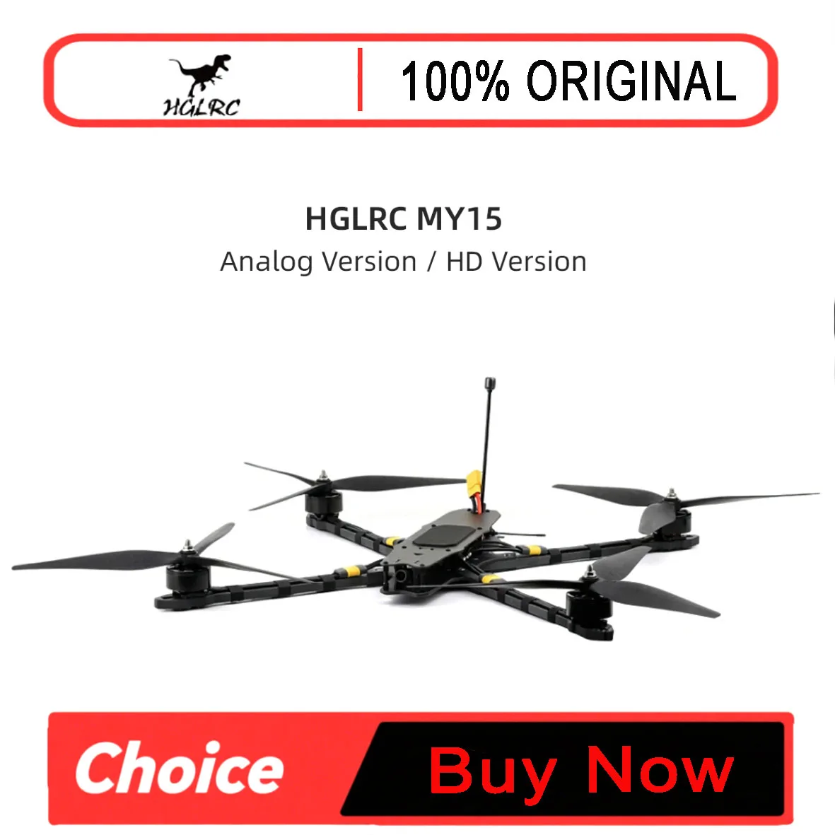 HGLRC MY15 15-inch ELRS 2.4GHz & 915MHz Dual-Band 1.6W Analog Version or HD Version FPV Drone