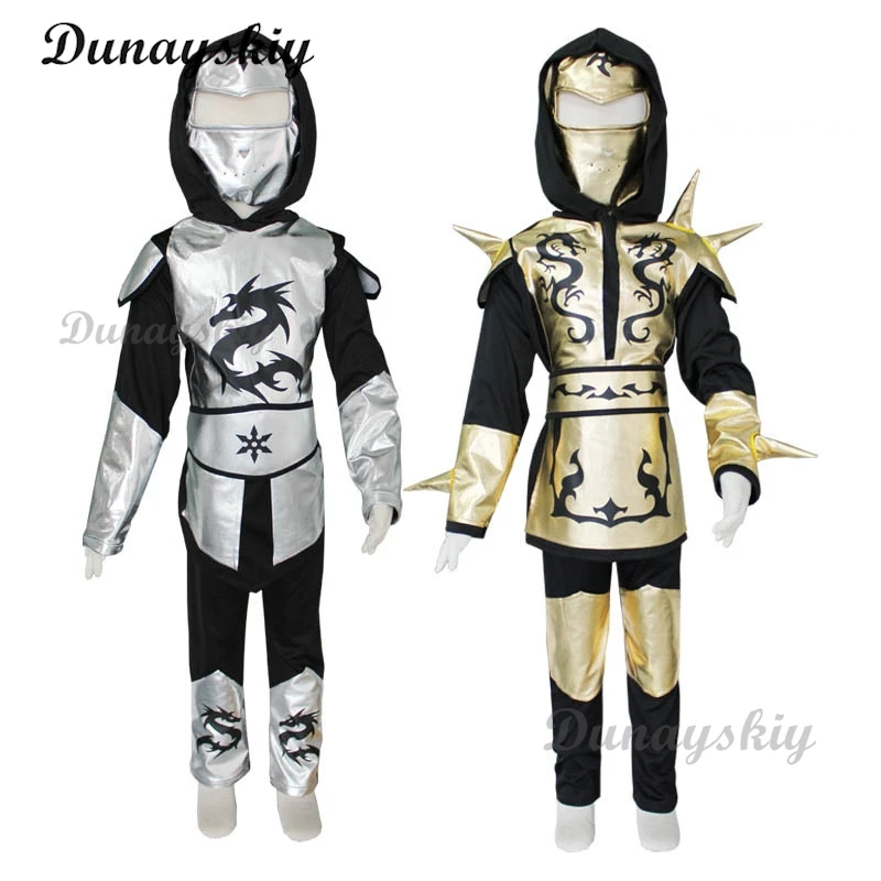 Kids Ninja Costume uniformi Boy Girl Halloween Party Fancy Costumes bambini Warrior Samurai Ninja Cosplay Suit Clothes Set Gift