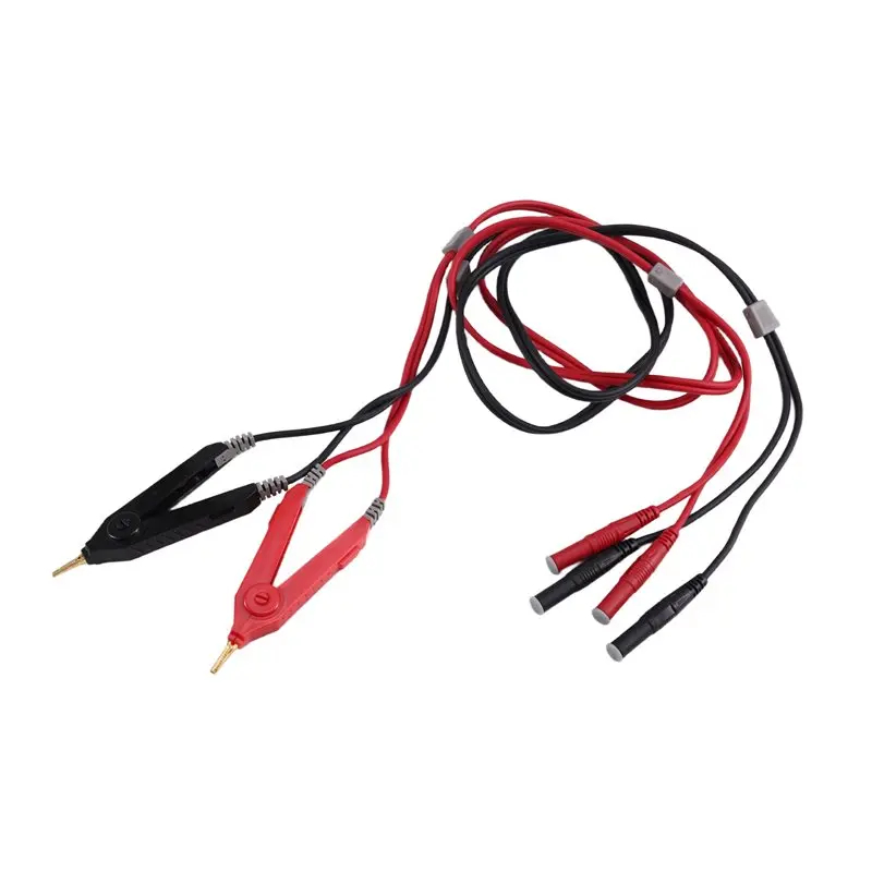 A19F-4-Draht-Kelvin-Testclip für Messleitung, Bodenwiderstand, 4-Draht-Kelvin-Testsonden für elektrische Prüfung, Kelvin-Testclip