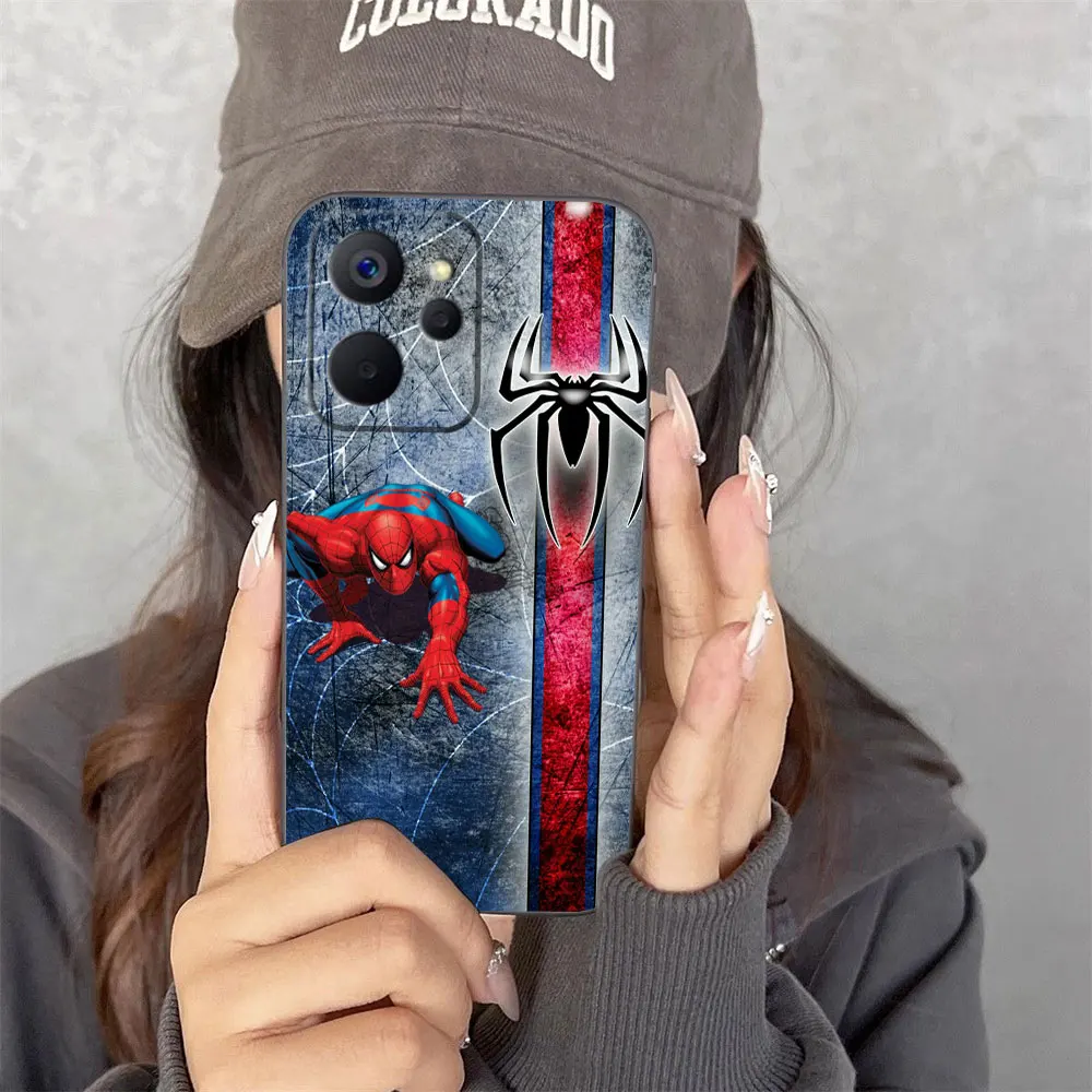 

Marvel Spider Spiderman Cover Phone Case For OPPO Realme 14 13 12 11 10 9 9I 8 8I 7 7I 6 PRO PLUS 4G 5G TPU Case Funda Shell