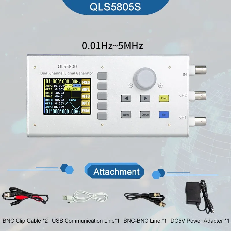 

Maxgeek Dual-Channel Equal-precision Output Arbitrary Wave Signal Generator with 2.4-inch LCD