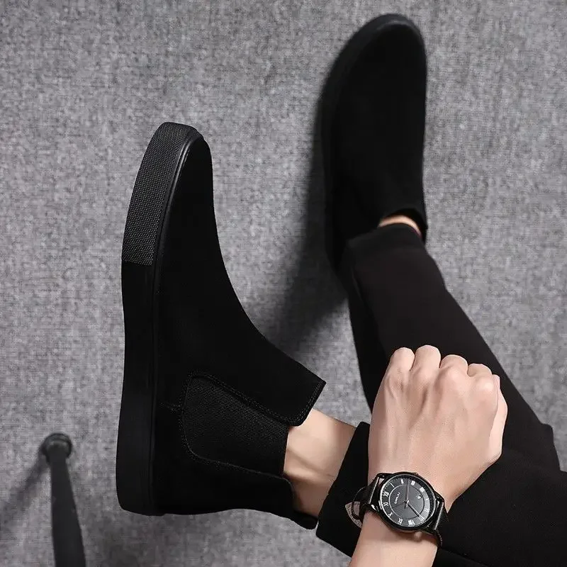 Men\'s Boots Non Slip Casual Black Male Shoes High Quality Hot Selling Cheap Offer Fashion Trendy 2025 Retro Designer Offers Y2k