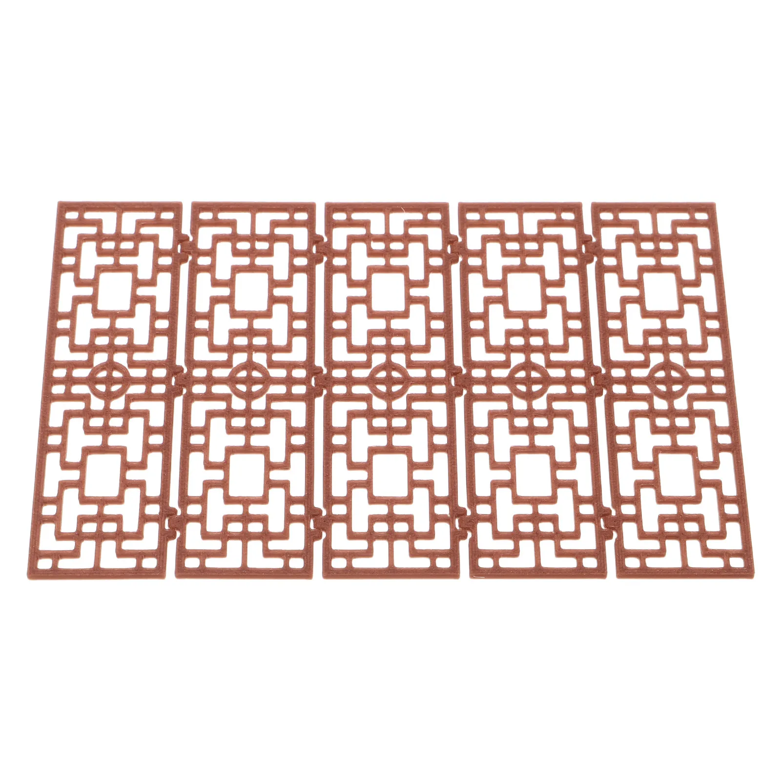 Mini Chinese Folding Screen Brown 1 20 Scale Vintage Decorative Miniature Room Divider Desktop Screen Ornament Dollhouse