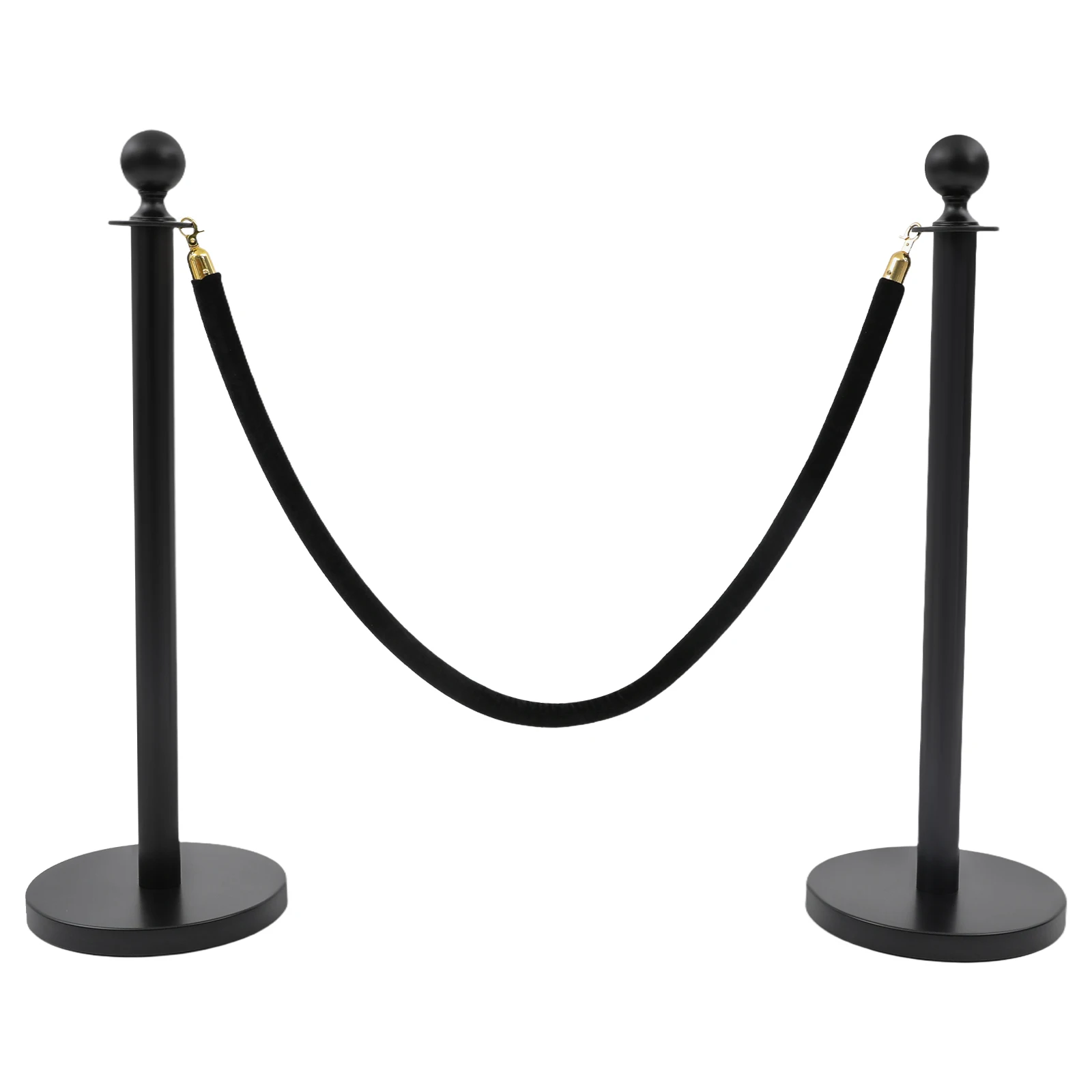 8-Post Crowd Control Stanchion Queue Barrier Line 4-Rope Kit with 4-Way Connectors Barriers Stable Base for Party Stadium