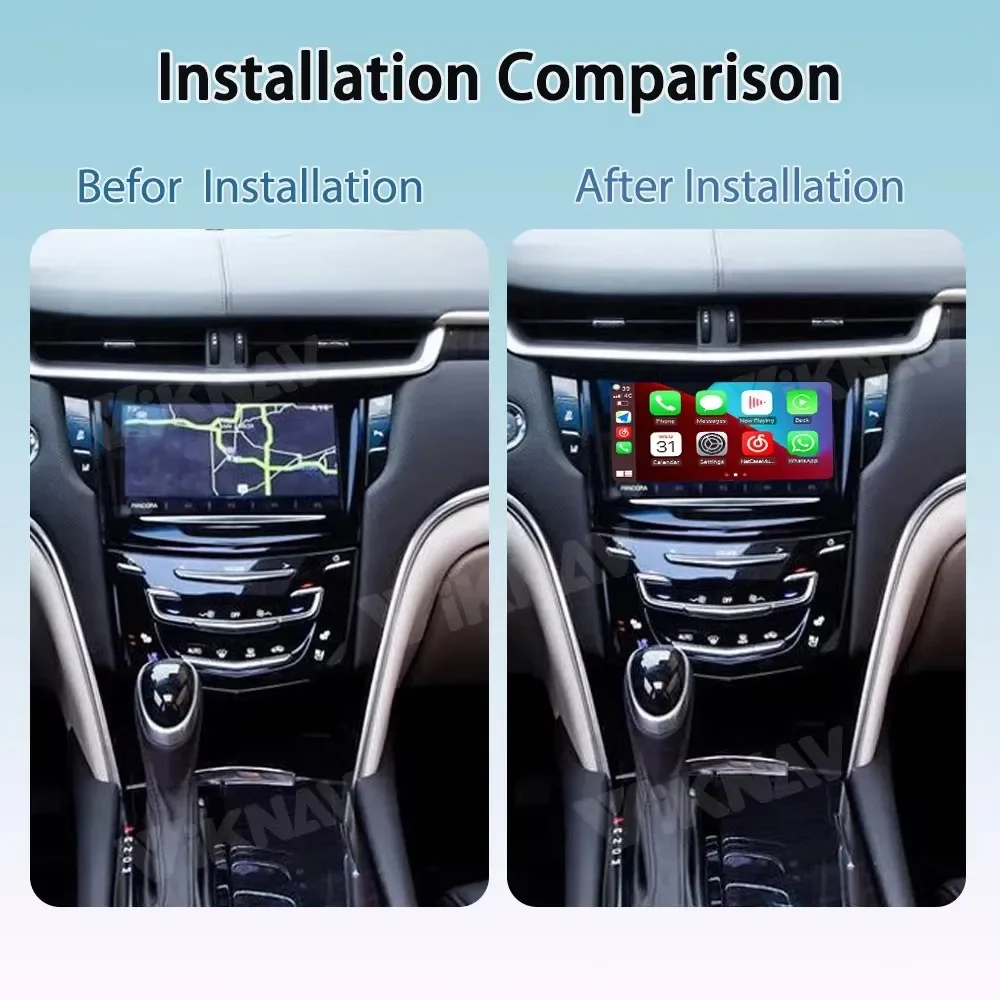 Viknav For Cadillac ATS-L XTS SRX CTS 2013-2018 Carplay Android Auto Upgrade Car Decoder Box Interface Screen Multimedia Stereo