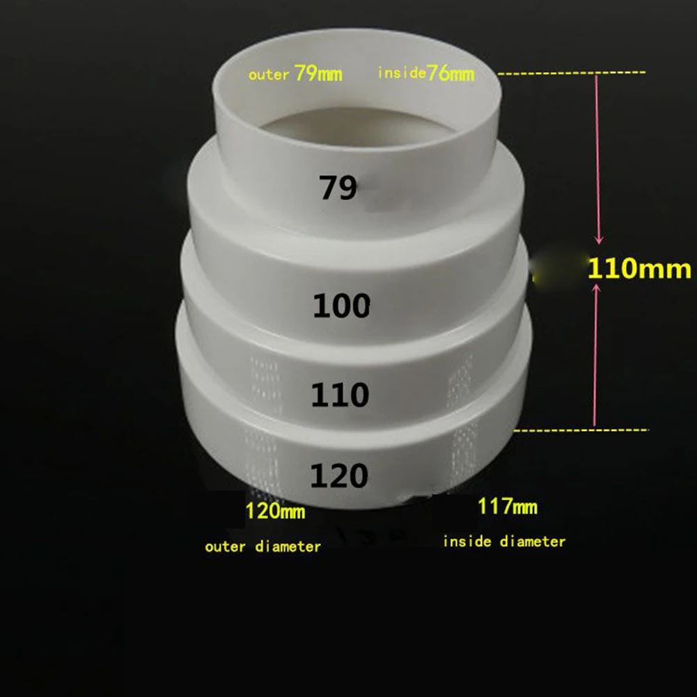 Multi Reducer for Air Duct Connection, Premium ABS Plastic, Jointer, Circular Vent Style Different Size Options