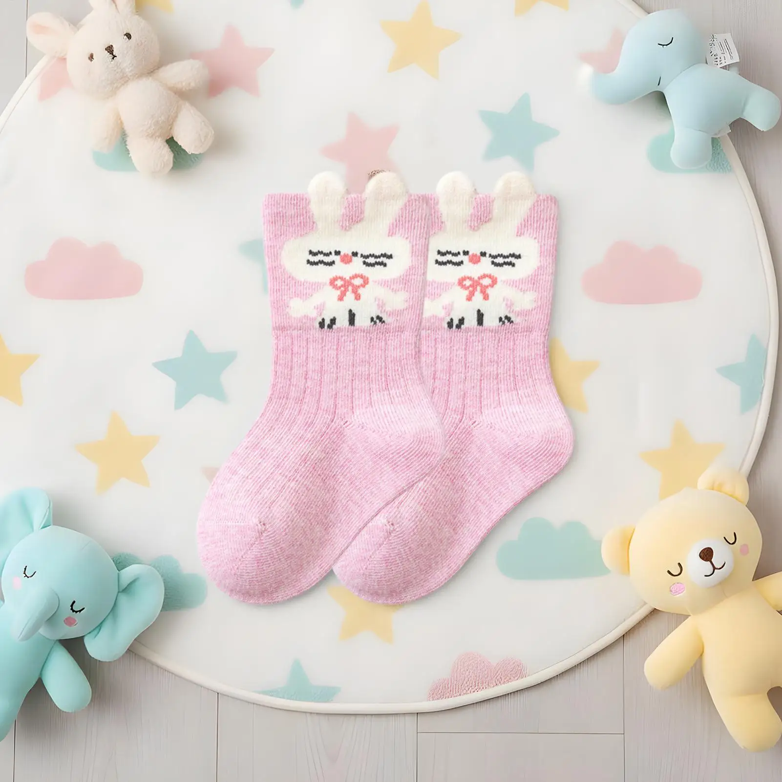 

Animal Socks for Kids Cute 1 Pair Cotton Warm Clothing Accessories Toddler Warm Socks for Home Outdoor Birthday Camping