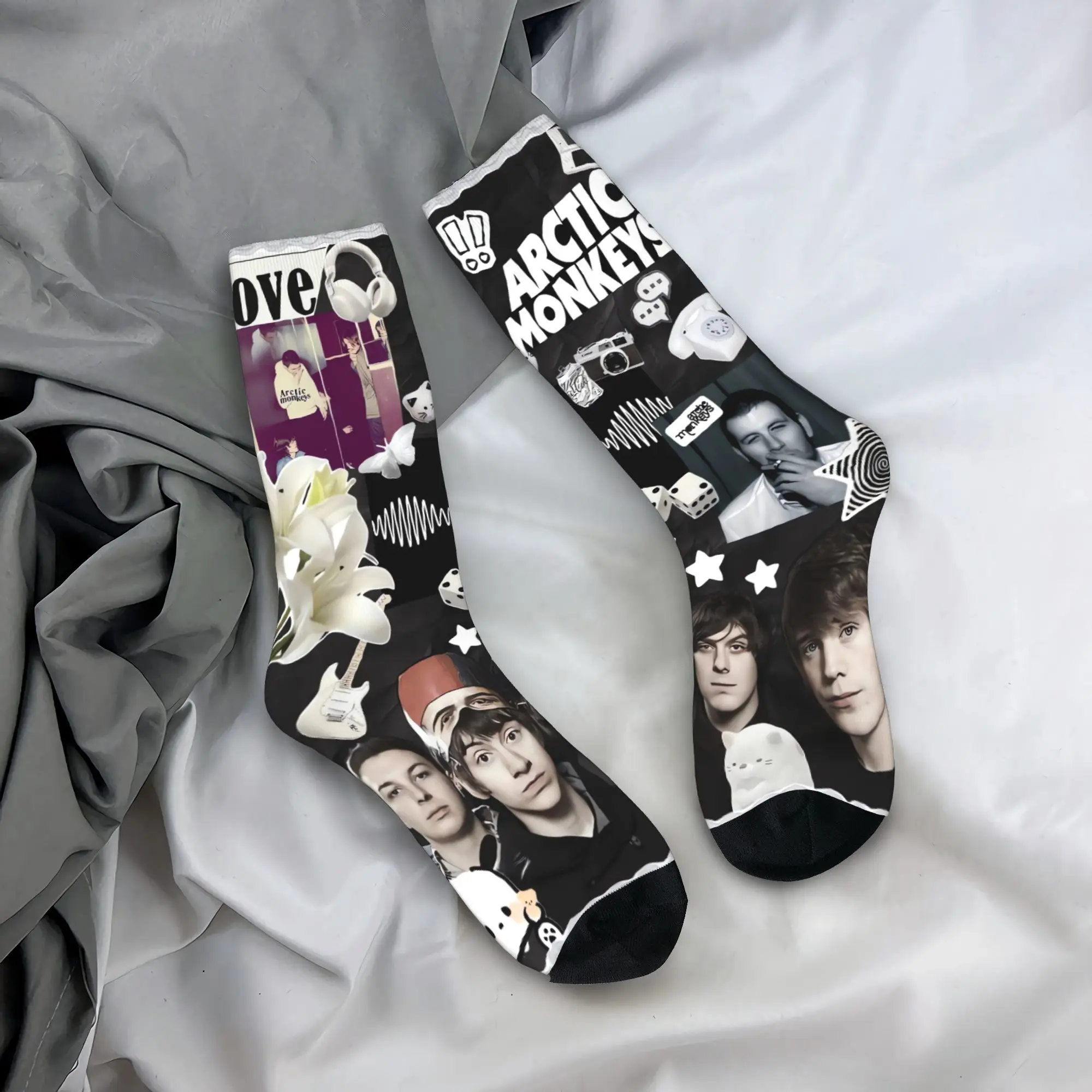 Rock Band Arctic Monkeys Socks  Kawaii Stockings Men High Quality Climbing Socks Winter Graphic Anti Slip Socks
