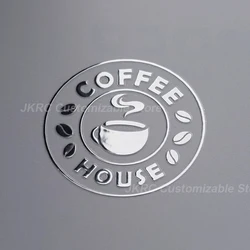custom transfer mirror 3D silver sticker DTF UV gold decal brand company logo vinyl crystal raised acrylic label waterproof DIY