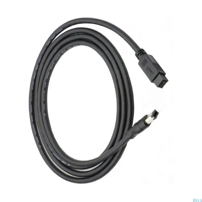 

R91A Firewire IEEE 1394 Adapter Cable 6 Pin to 9Pin Plug Cable for Connecting Printers Scanners Hard Drive