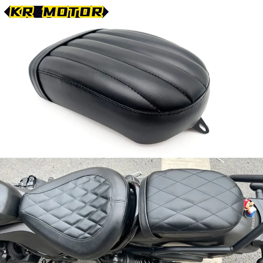 

For Honda CMX300 CMX500 Passenger Seat Cushion Rear Pillion Leather Saddle Pad Accessories Fit Rebel CMX 300 500 2017-2023