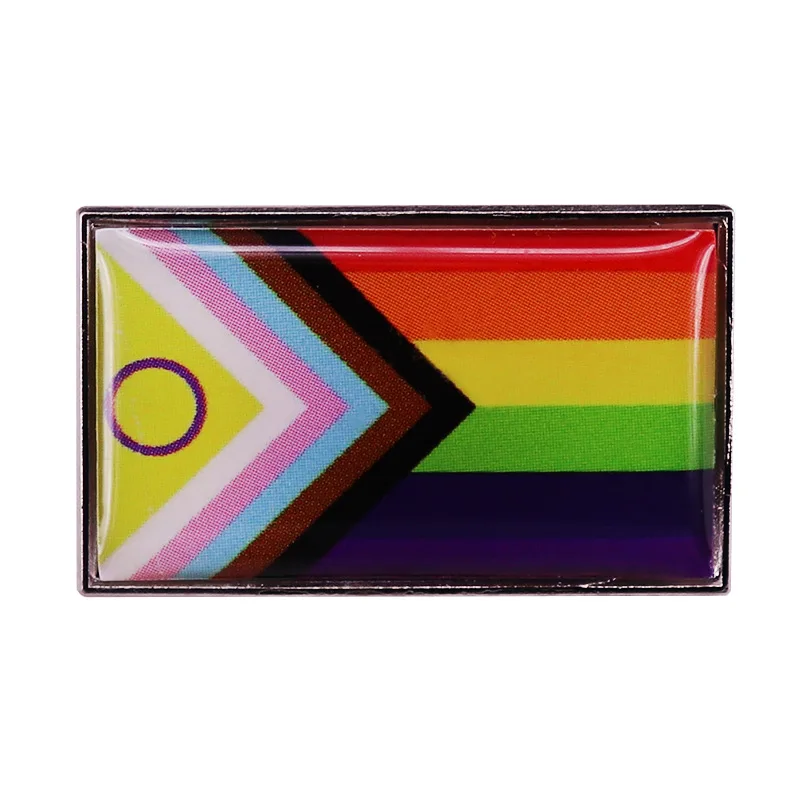 LGBT Stuff 2021 Progressive Pride Flag Badge Brooch