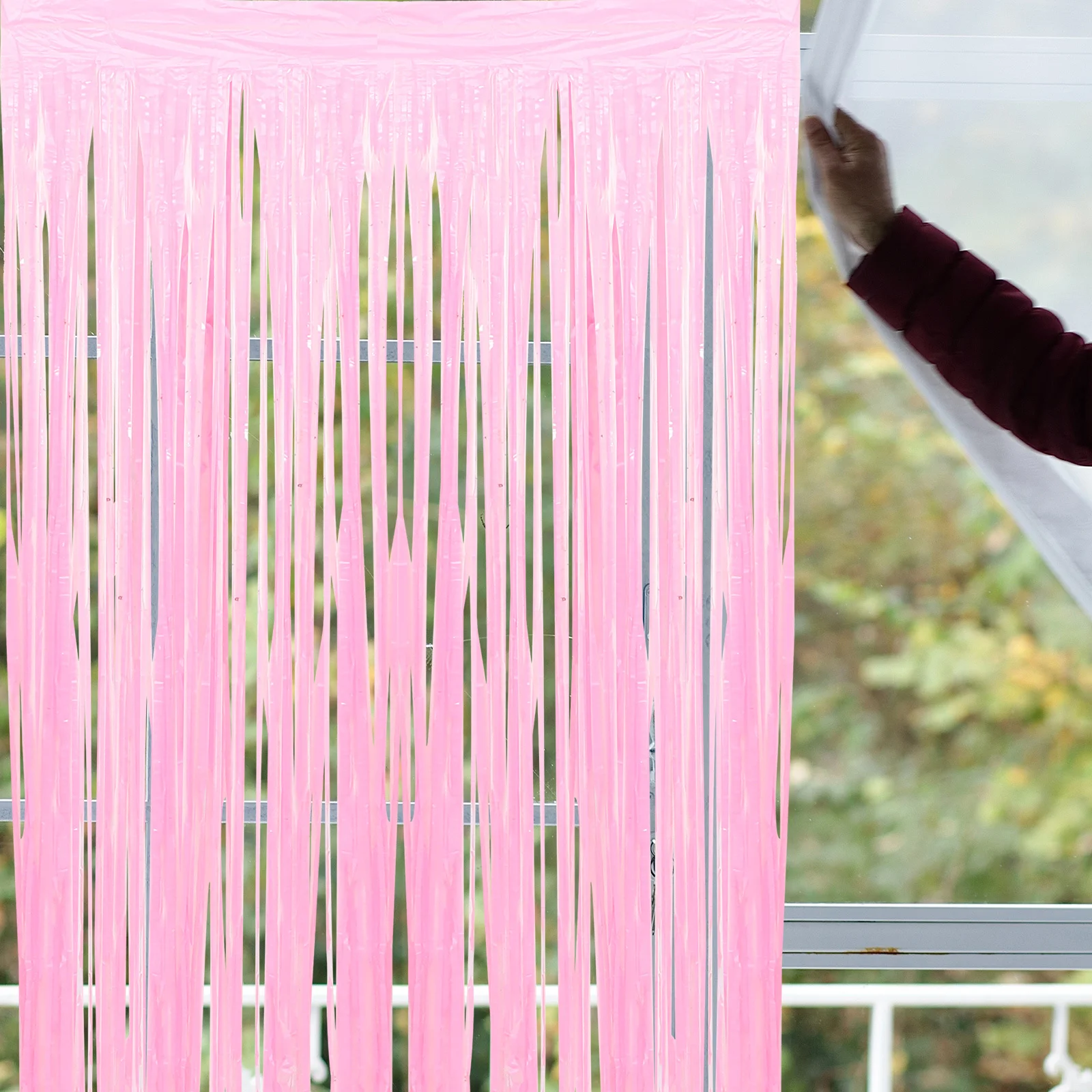 

4Pcs Foil Fringe Curtain Birthday Party Decoration Plastic Streamer Backdrop Supplies Fringe Backdrop Foil Curtain