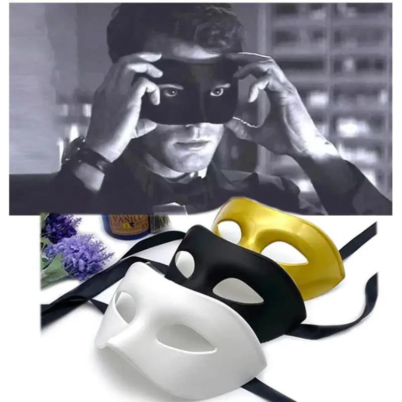 Herren Damen Maskerade Augenmaske Venezianisches Paar Cosplay Kostüm Requisiten Halloween Karneval Abschlussball Party Kopfbedeckung Plastik Gesichtsmasken – Detail 4