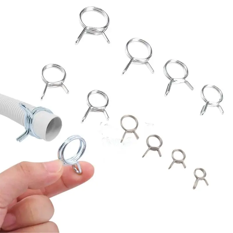 

70/150Pcs Hose Clamp Fastener Stainless Steel Spring Clip Fuel Line Hose Water Pipe Air Tube Car Plumbing Tools
