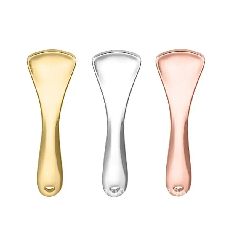 

5 шт., металлическая ложка для крема для глаз, гальваника из цинкового сплава, косметическая палочка для ухода за кожей, веерообразная ложка для крема для лица, инструменты для красоты
