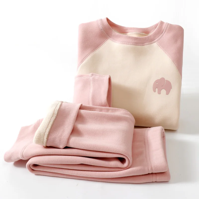 new delivery children baby autumn winter long t shirt pant pajama kids girls boys home clothes 2pc/set 110-180 students wam