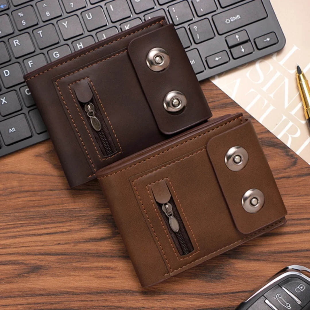 Money Bags Multi-Functional Pu Leather Wallet Short Coin Purse High-Quality Multi-Card Holder For Everyday Use Gifts Business