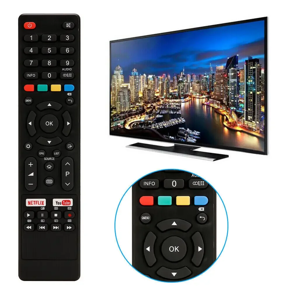 

New Remote Control For RCA PLED5038-UHDSM RNSMU5839 RNSM4303 RHOS581SMC RHOS581SM-C Smart TV LED UHD HDTV TV