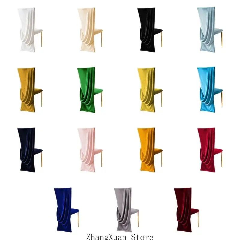 Stuhlvorhänge aus Polyester für Brautpartys, Jubiläen und elegante 3XUF – Detail 2