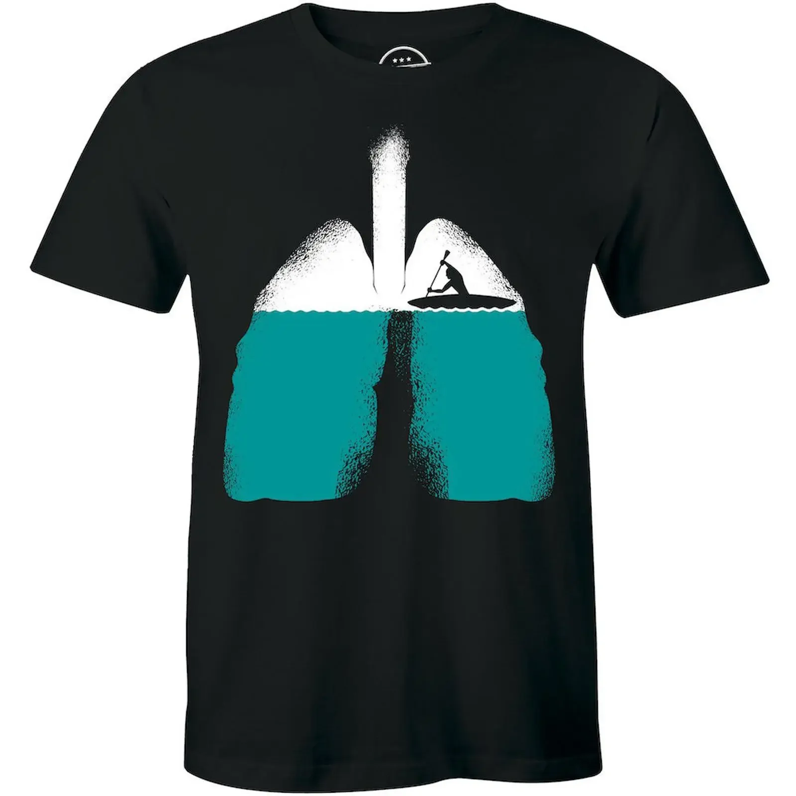 Boat Rowing Inside Human Organ Lungs Funny Cool T Shirt Men's Best Idea vintage Washed Casual Versatile graphic
