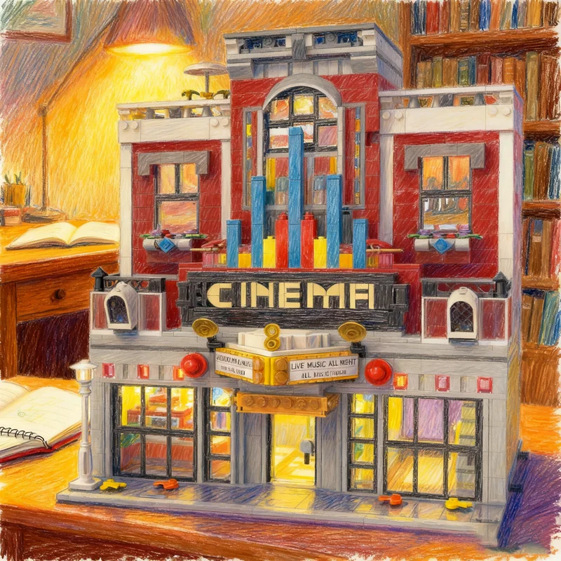 2635 قطعة MOC سينما البديل بناء نادي الجاز وحدات Streetscape نموذج اللبنات البناء هدايا عيد الميلاد لعب الاطفال