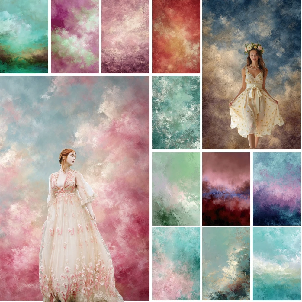 

MOON.QG Textured Cloud Abstract Solid Color Background Backdrop Children Party Decorations Photobooth Shooting Props Party Wall