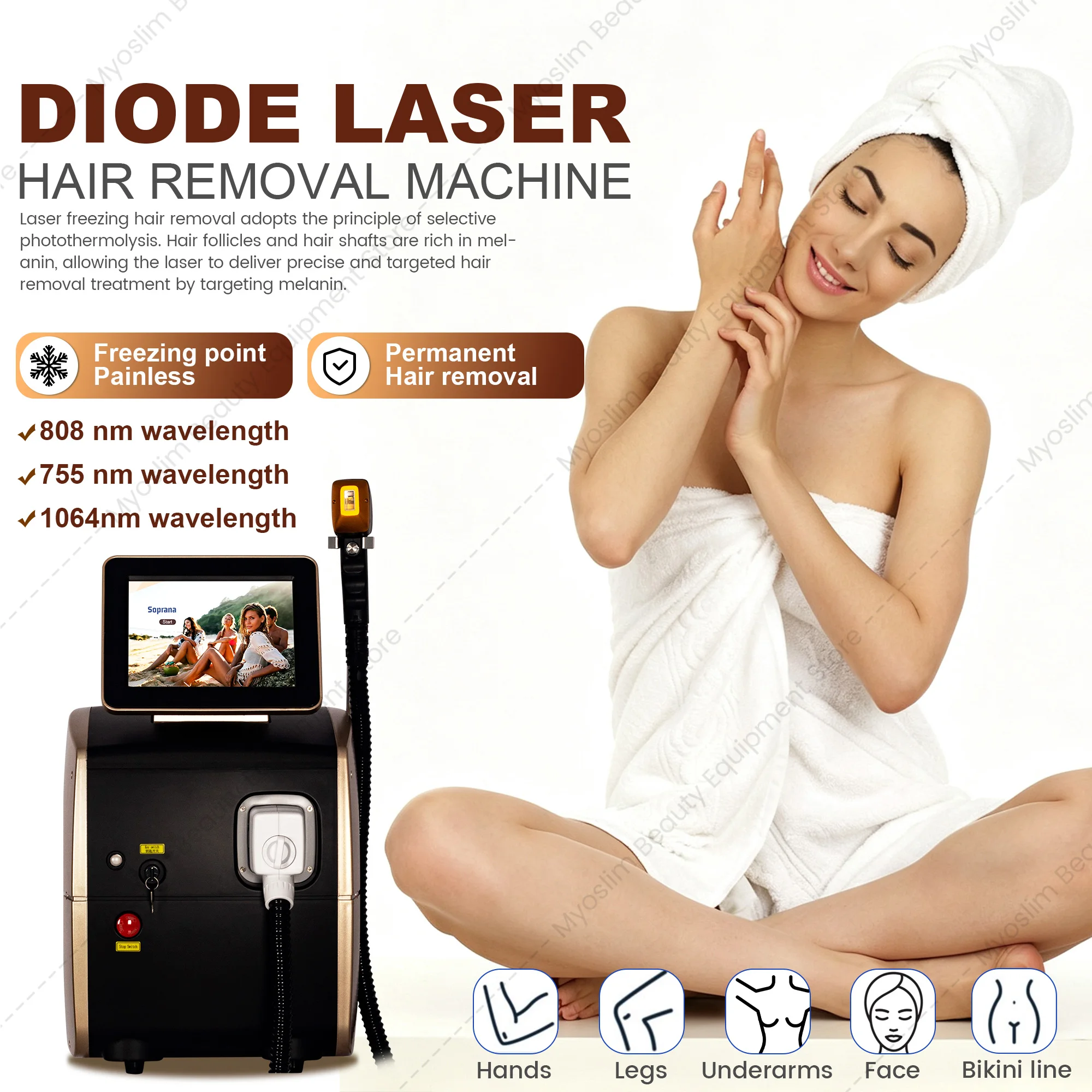 Hair Care Or Haircare - 808 Nanometer Diode 5000W Hair Removal