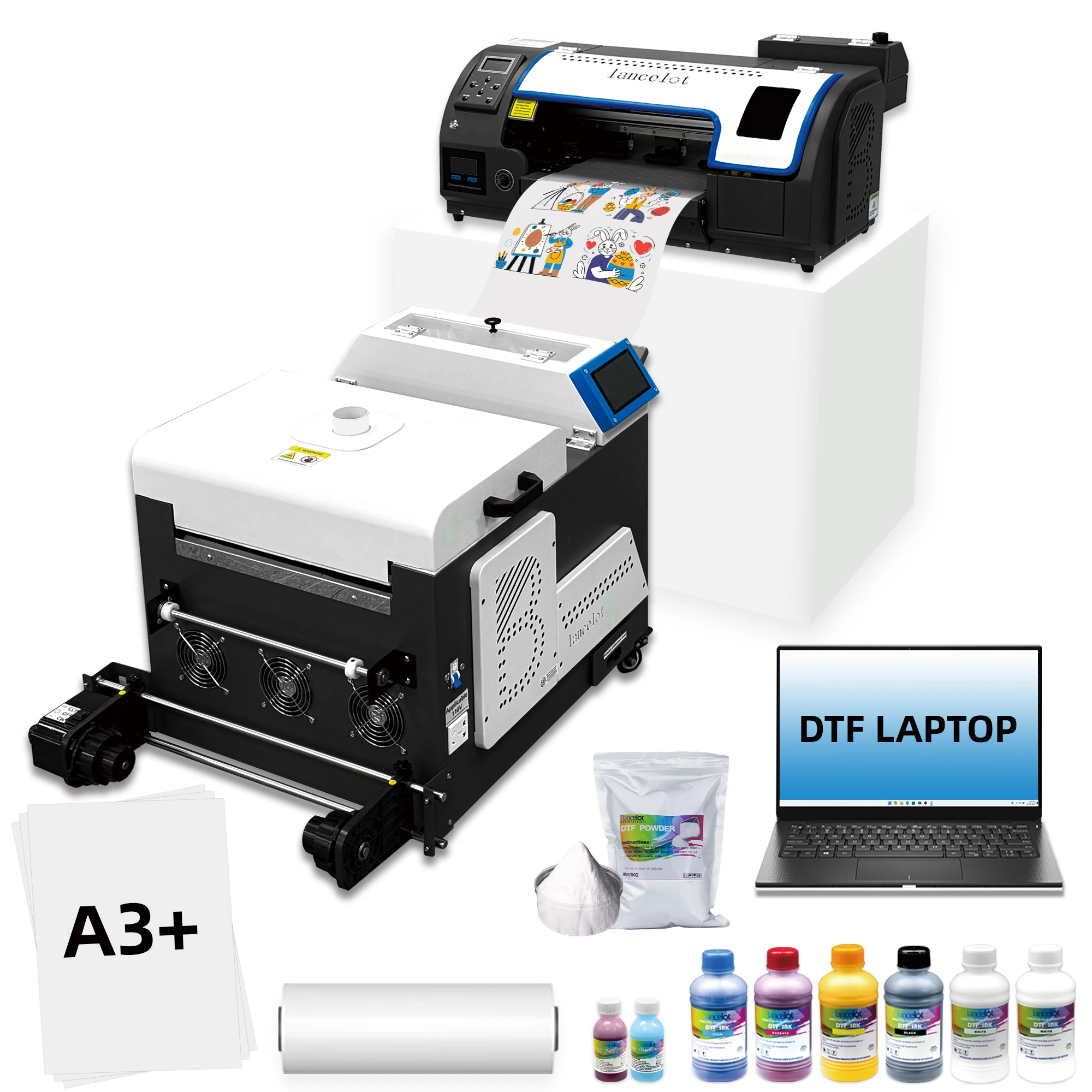 

Lancelot Auto-Maintenance M1630 Pro-DTF Printer Machine-Doubled Speed Over L1800 with Auto-Powder Shaker Dryer,White Ink Circula