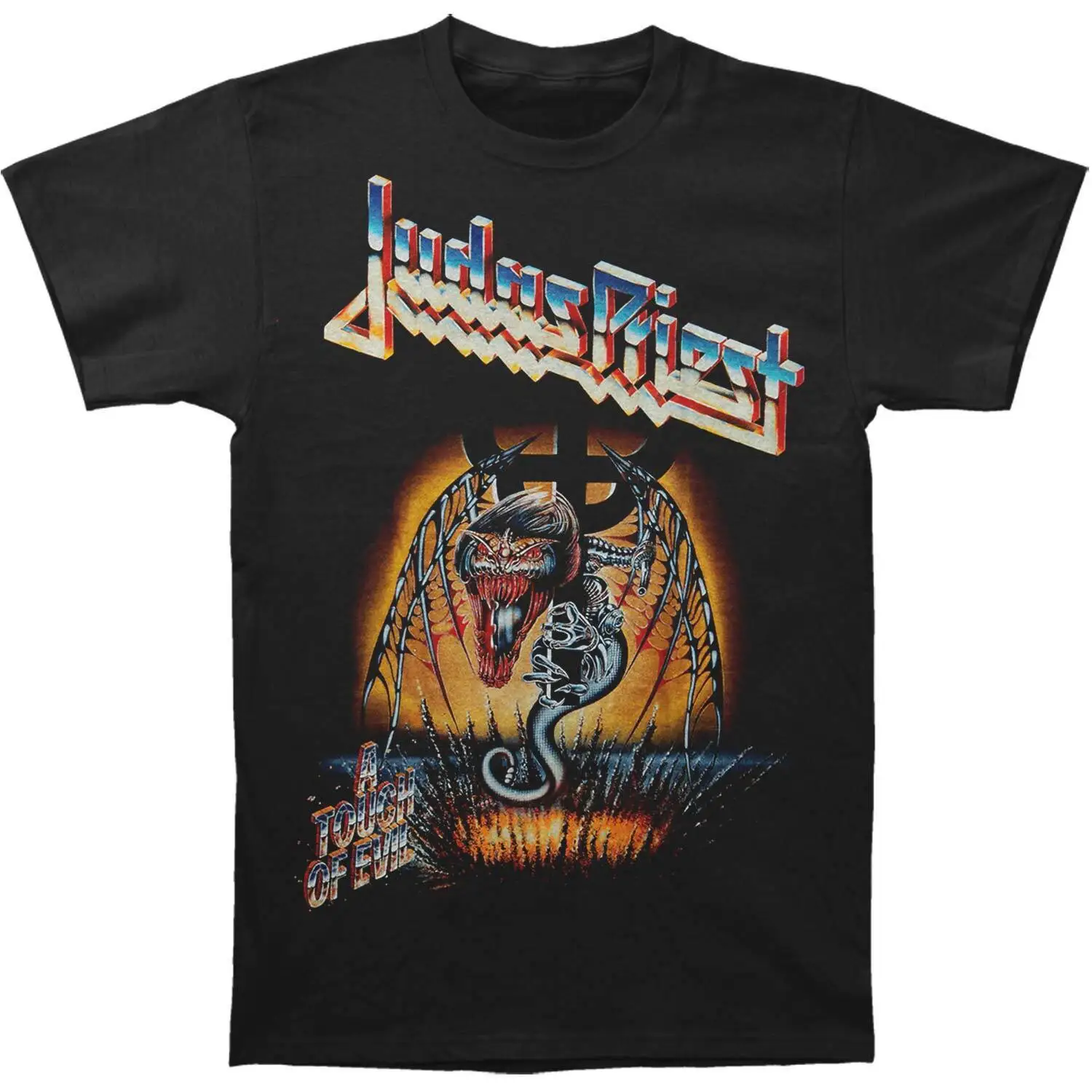 Men's Judas Priest Touch Of Evil Slim Fit T shirt X Large Black