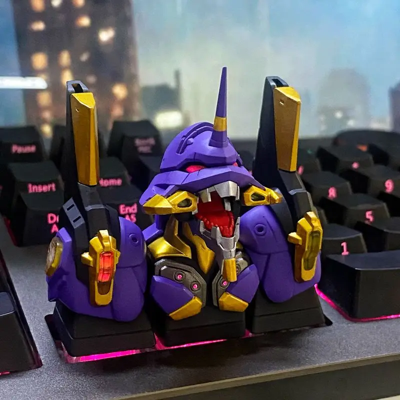 New Eva Keycap New Century Neon Genesis Evangelion Key Cap Machine  Key Cap First Machine Key Cap Zero Machine Attacks Mechanic