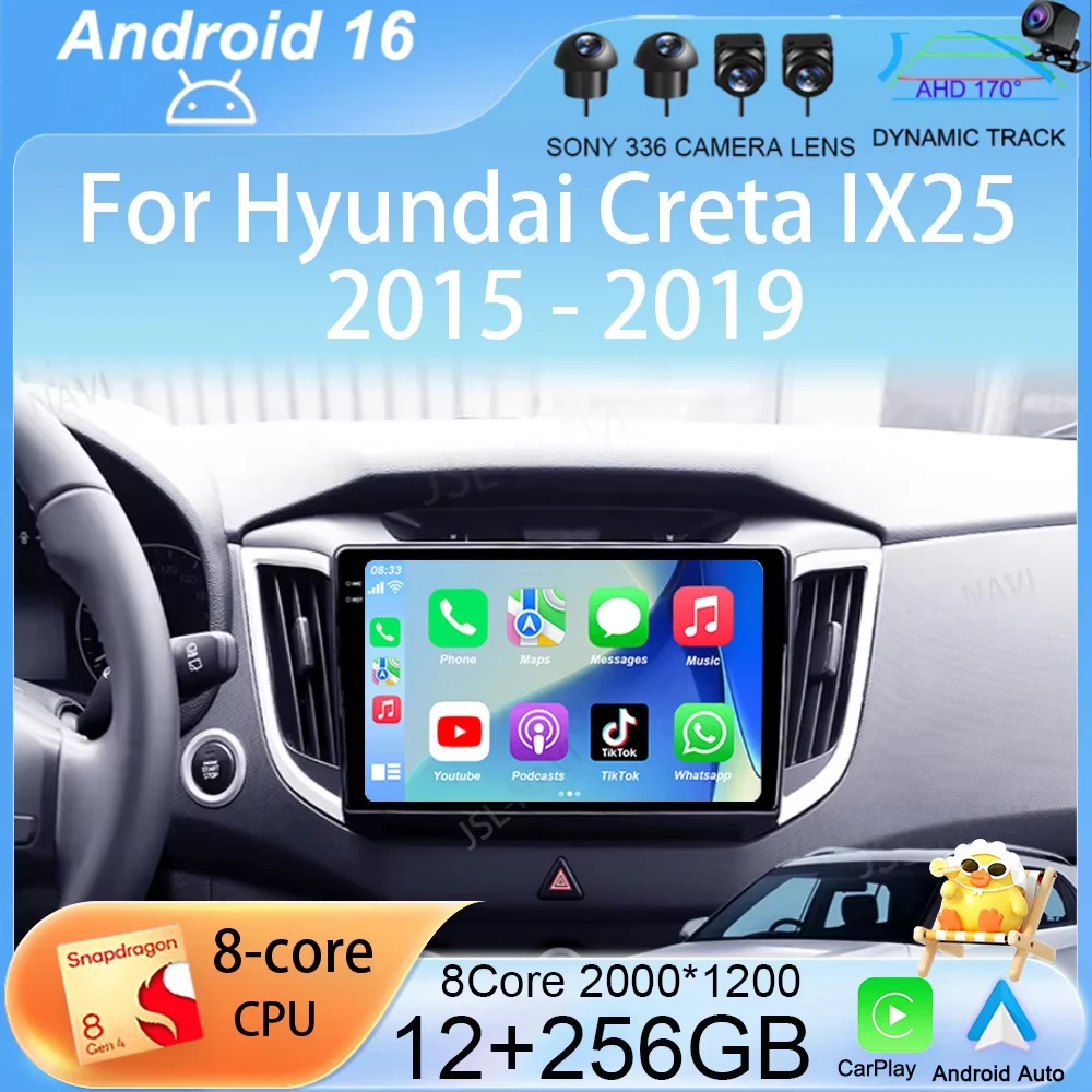

Auto Car Radio Android 16 for Hyundai Creta IX25 2015 2016 2017 2018 2019 Multimedia Video Player Navigation GPS 2din Head Unit