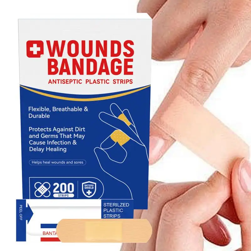 Adhesive Strips Bandage 50Pcs Flexible Wound Plaster Patches Comfortable Protection And Wound Care Adhesive Pad For Home Travel