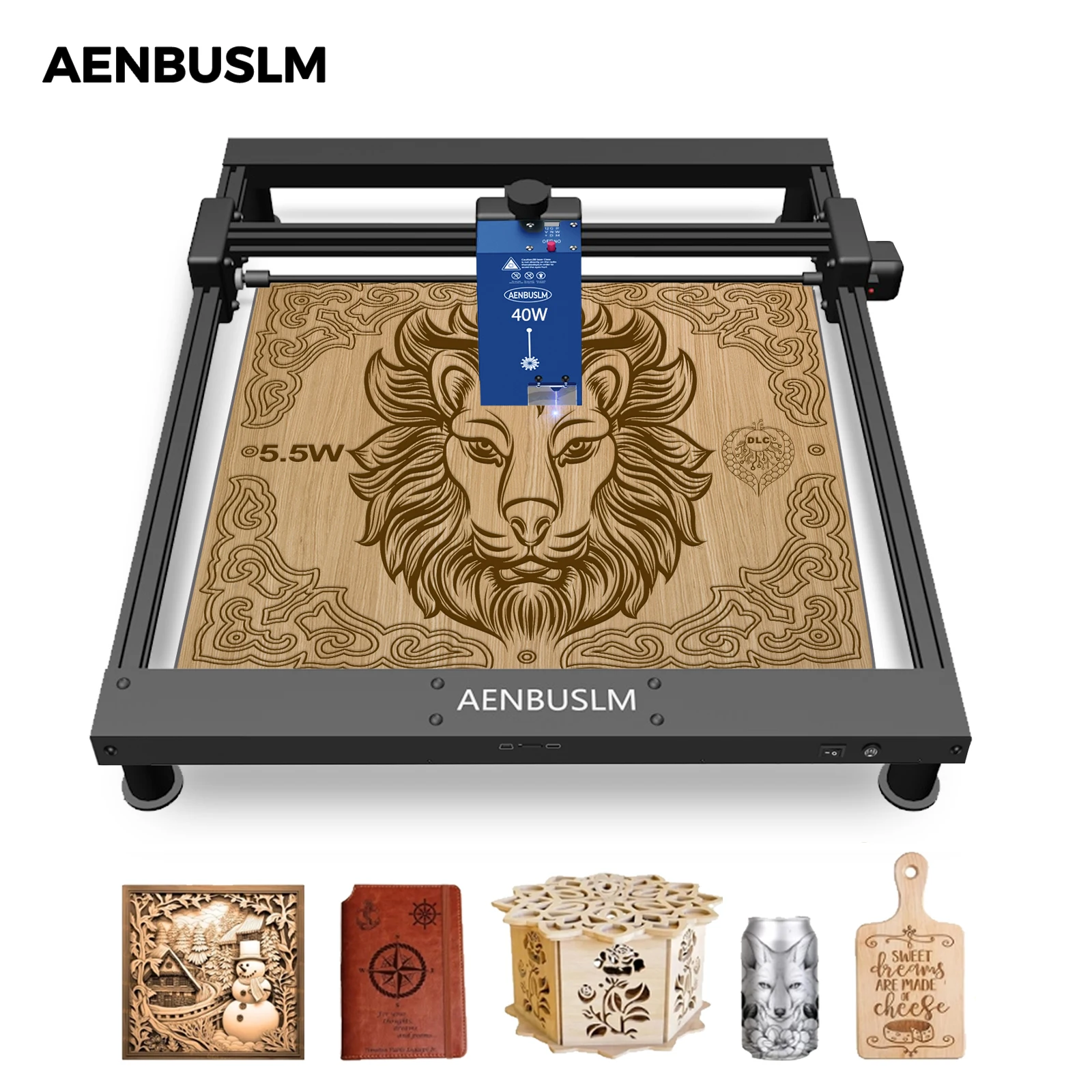 

AENBUSLM 40W Laser Engraver T1 DIY Laser Cutter,Laser Engraving Cutting Machine,Double Ultra-Fine Compressed Spot CNC Carving DIY Laser Master for Wood Metal Aluminum Glass-Laser