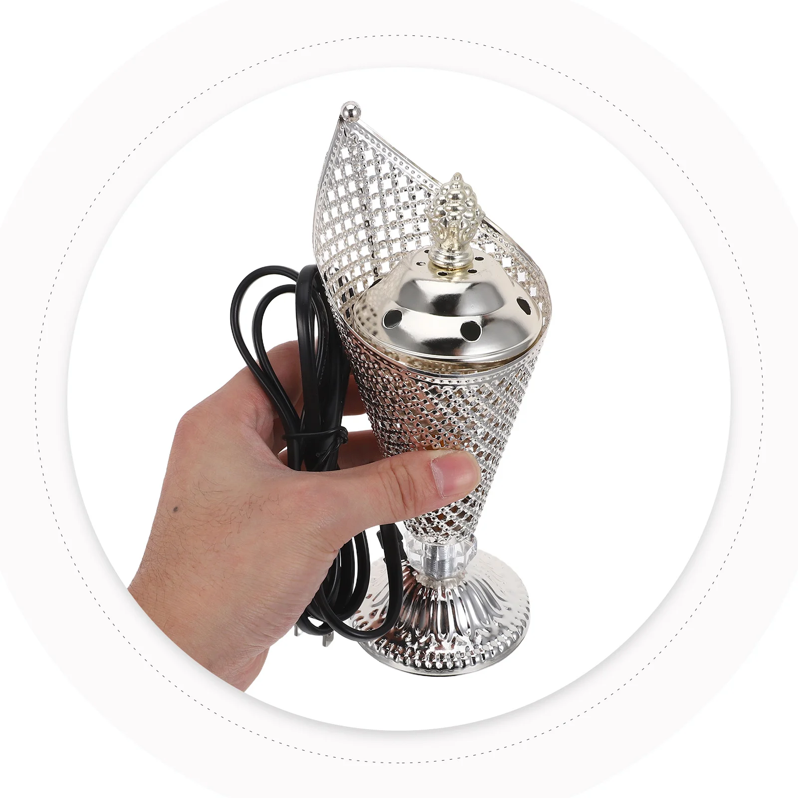 

Electric Bakhoor Burner Vintage Arabic Incense Holder Plug in Aroma Diffuser for Home Fragrance Middle Eastern Celebrations