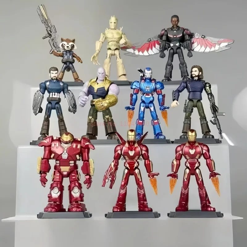 100% 정품 Blokees Marvel Heroes 스타 에디션 시리즈 3 블라인드 박스 아이언 맨 아이언 스파이더 Mk85 전쟁 기계 액션 피규어 컬렉션