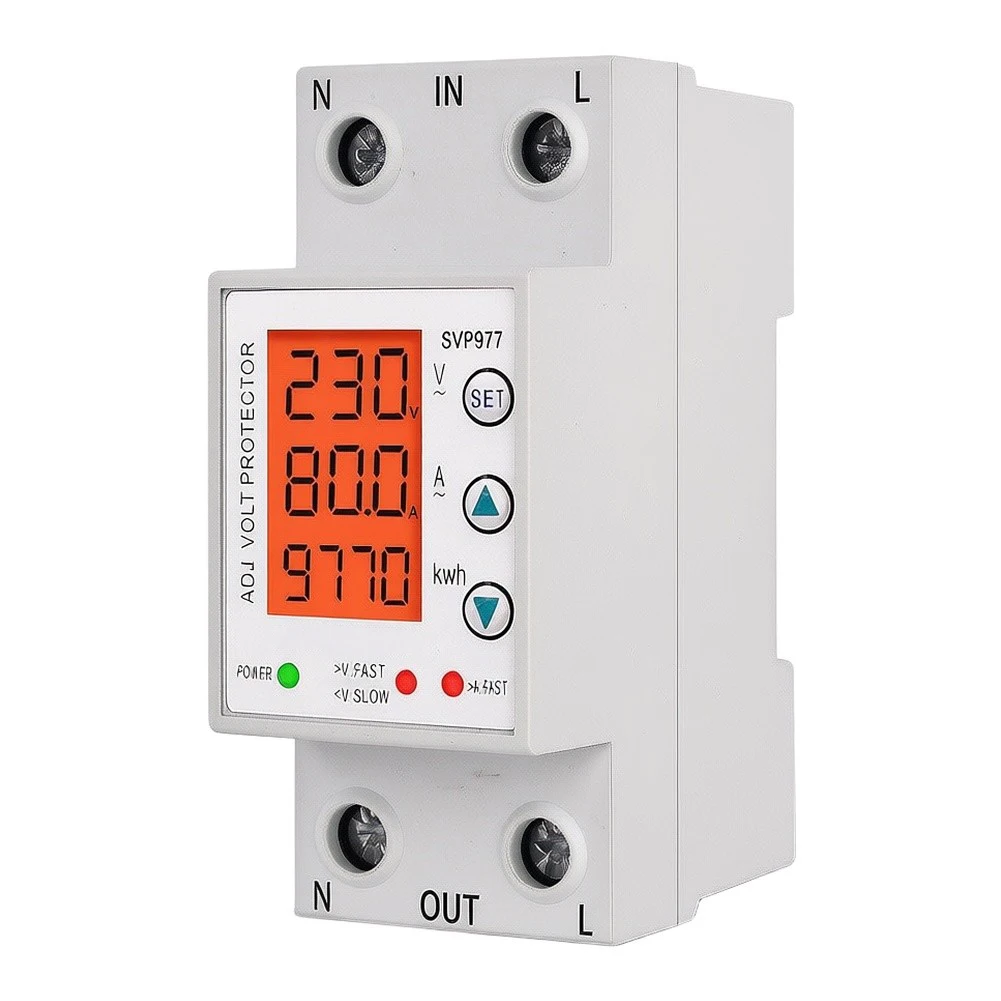 Digital for Smart Circuit Breaker 80A Rated with Simultaneous Voltage Current and kWh Readings for 220VAC Applications