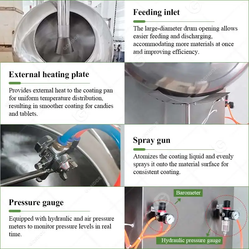 اللوز الغذاء طبل غائر الحلوى الصغيرة الصغيرة الجوز التمور الشوكولاته السكر عموم آلة طلاء الفول السوداني للبيع